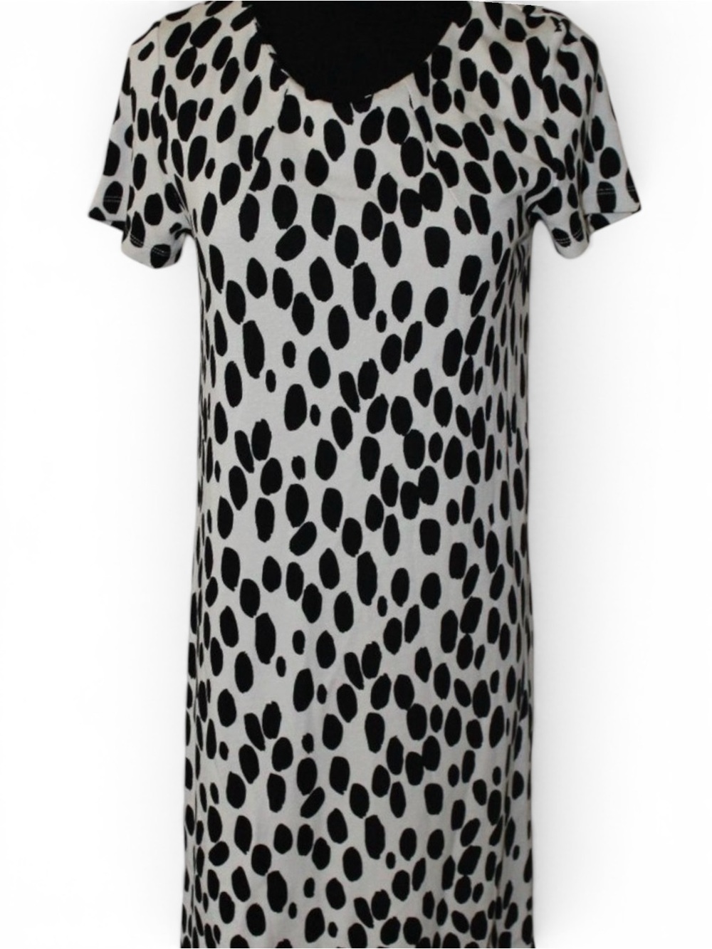 SALE H&M Animal Print Black White Midi Size S Pre-Loved